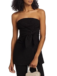 Stretch Crepe Strapless Top