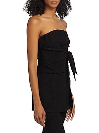 Stretch Crepe Strapless Top