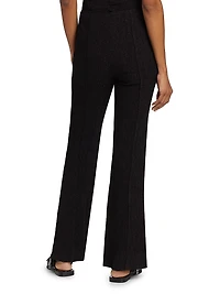 Stretch Crepe Flared Pants