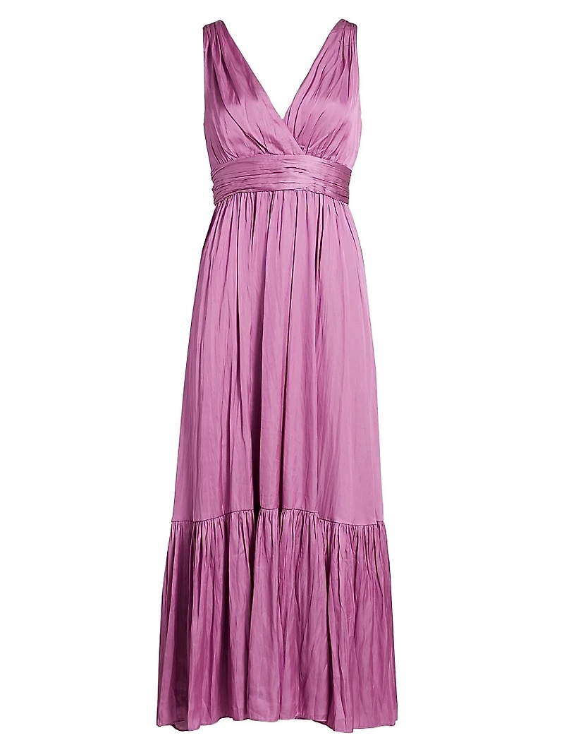 Ashton Satin Midi-Dress