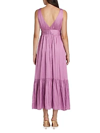 Ashton Satin Midi-Dress