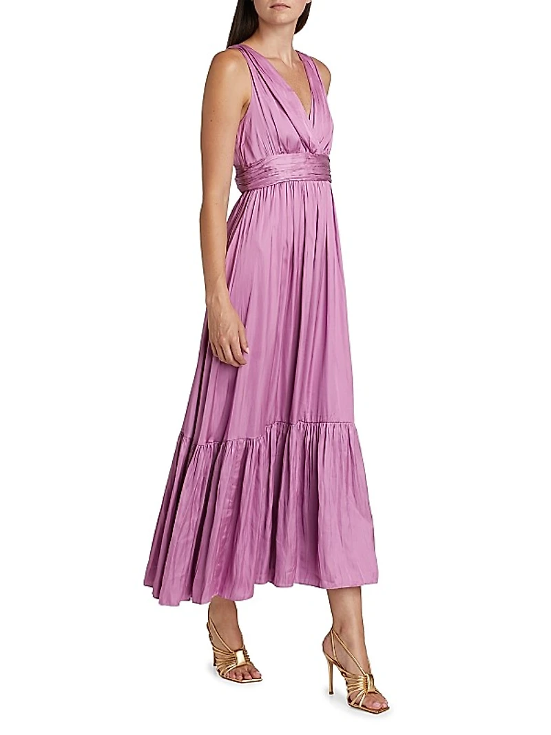 Ashton Satin Midi-Dress