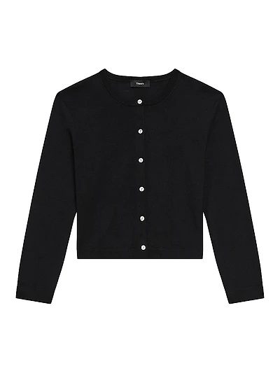 Merino Wool Crop Cardigan