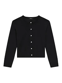 Merino Wool Crop Cardigan