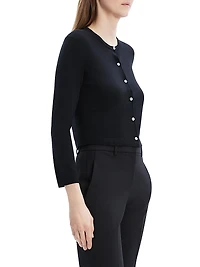 Merino Wool Crop Cardigan