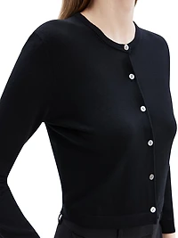 Merino Wool Crop Cardigan