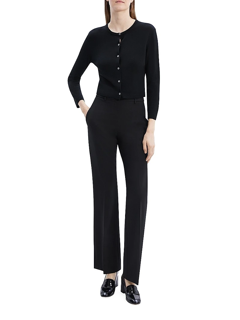 Merino Wool Crop Cardigan