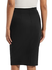 Wool Slim Pencil Skirt
