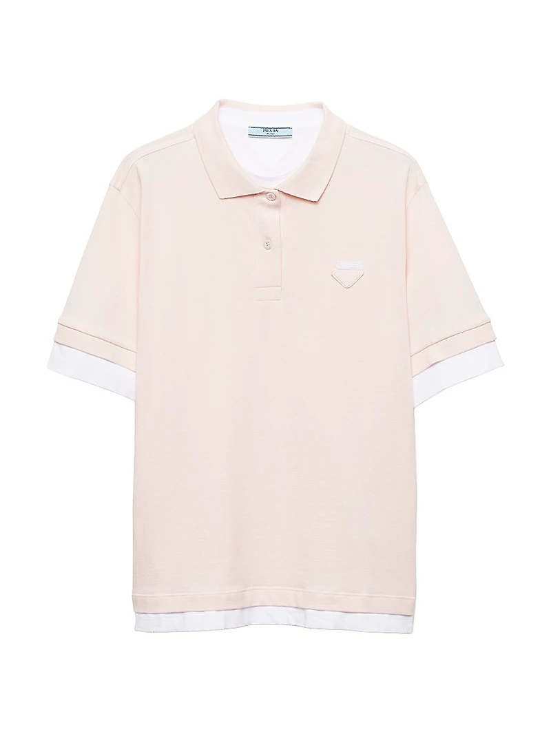 Piqué and Jersey Polo Shirt