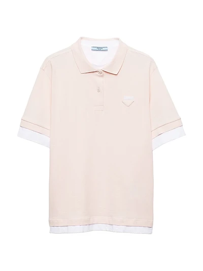 Piqué and Jersey Polo Shirt