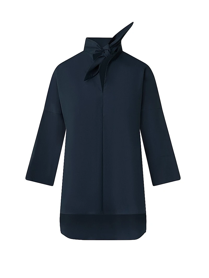 Marine Knot Cotton Tunic Blouse