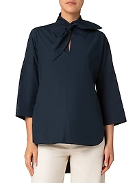 Marine Knot Cotton Tunic Blouse