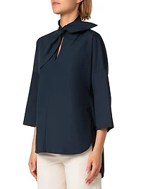 Marine Knot Cotton Tunic Blouse