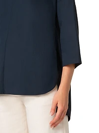Marine Knot Cotton Tunic Blouse