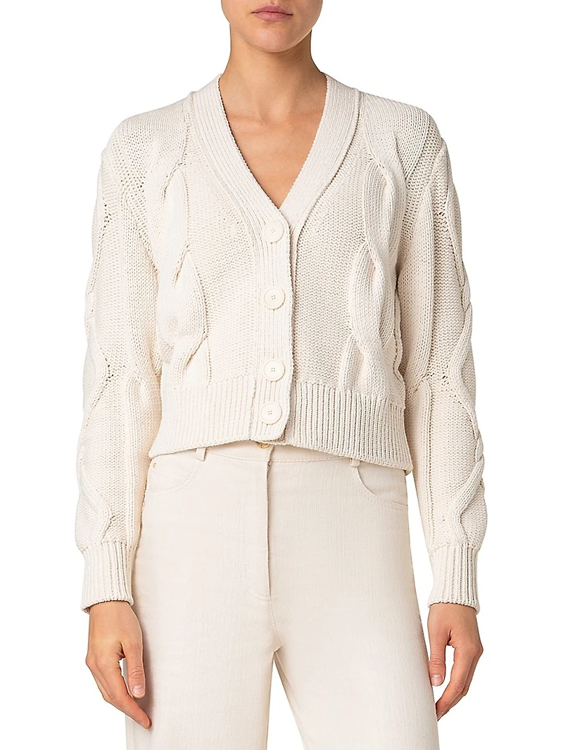 Chunky Cable-Knit Cardigan