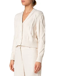 Chunky Cable-Knit Cardigan