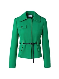 Virgin-Wool Belted Jacket