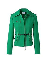 Virgin-Wool Belted Jacket