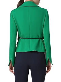 Virgin-Wool Belted Jacket