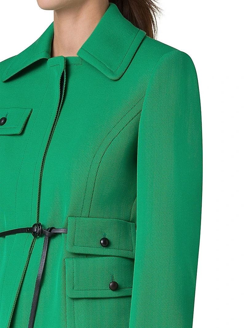 Virgin-Wool Belted Jacket