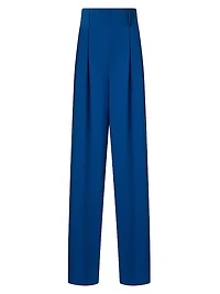 Florina Wide-Leg Stretch Wool Pants