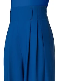 Florina Wide-Leg Stretch Wool Pants