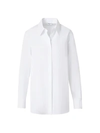 Cotton Poplin Button-Up Shirt