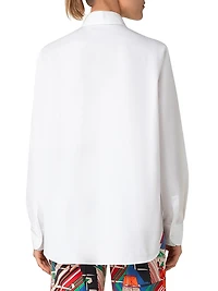 Cotton Poplin Button-Up Shirt