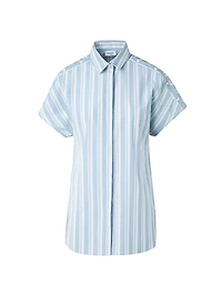 Striped Cotton Poplin Blouse