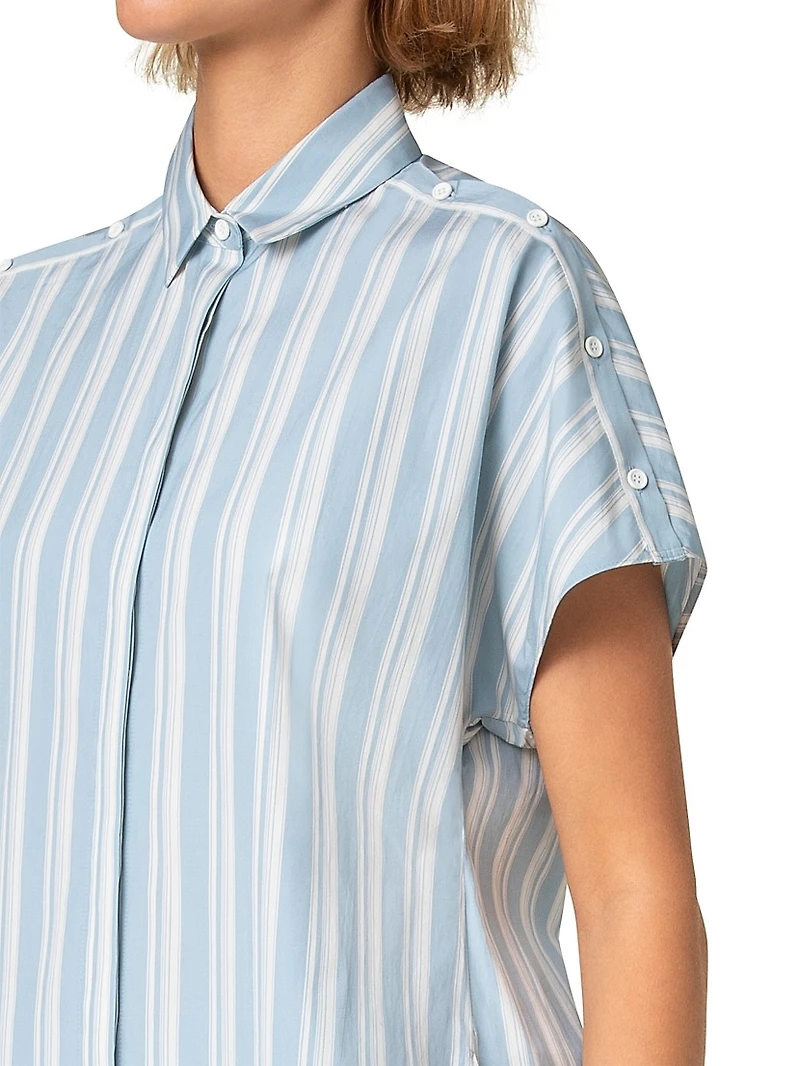 Striped Cotton Poplin Blouse