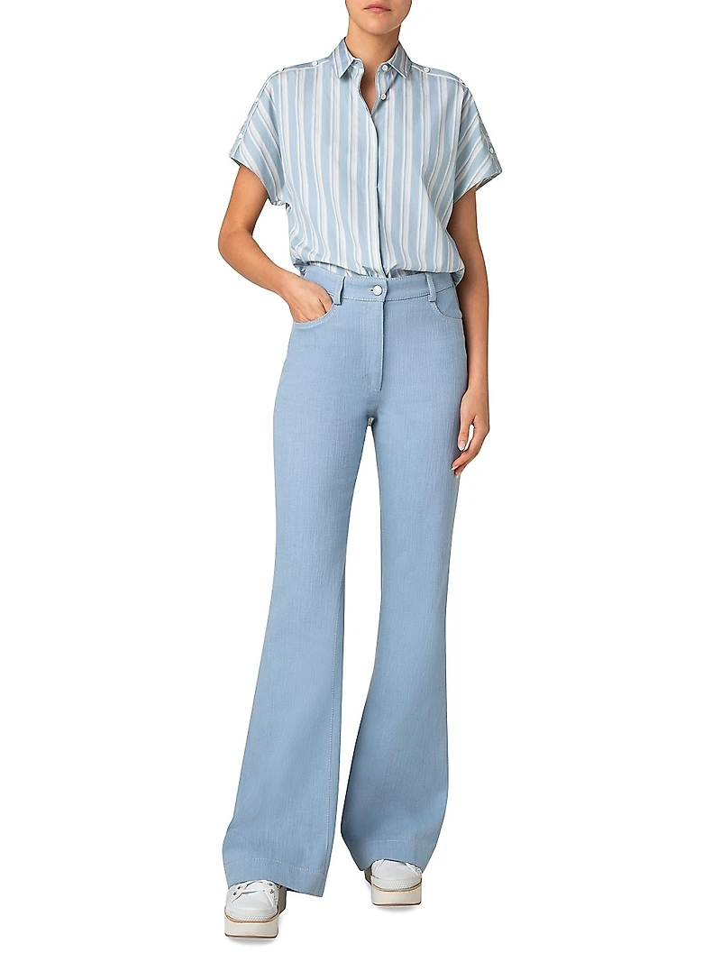 Striped Cotton Poplin Blouse