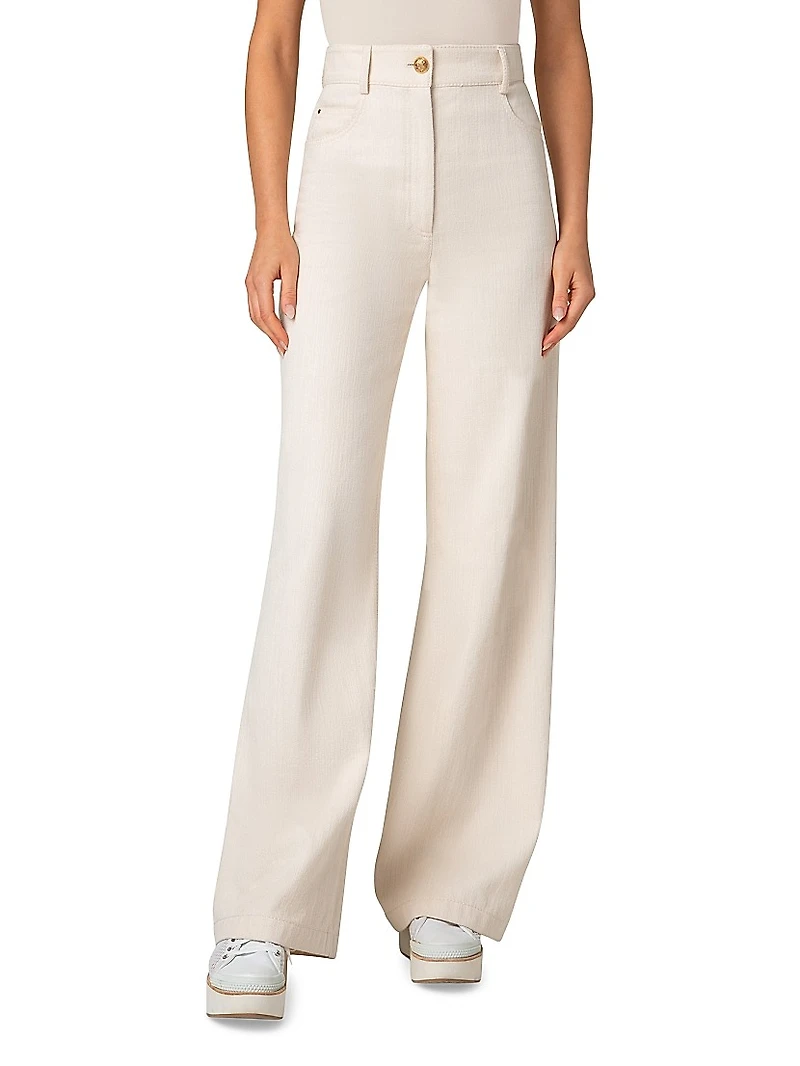 Cooper Cotton-Wool Wide-Leg Pants