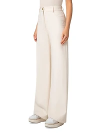 Cooper Cotton-Wool Wide-Leg Pants