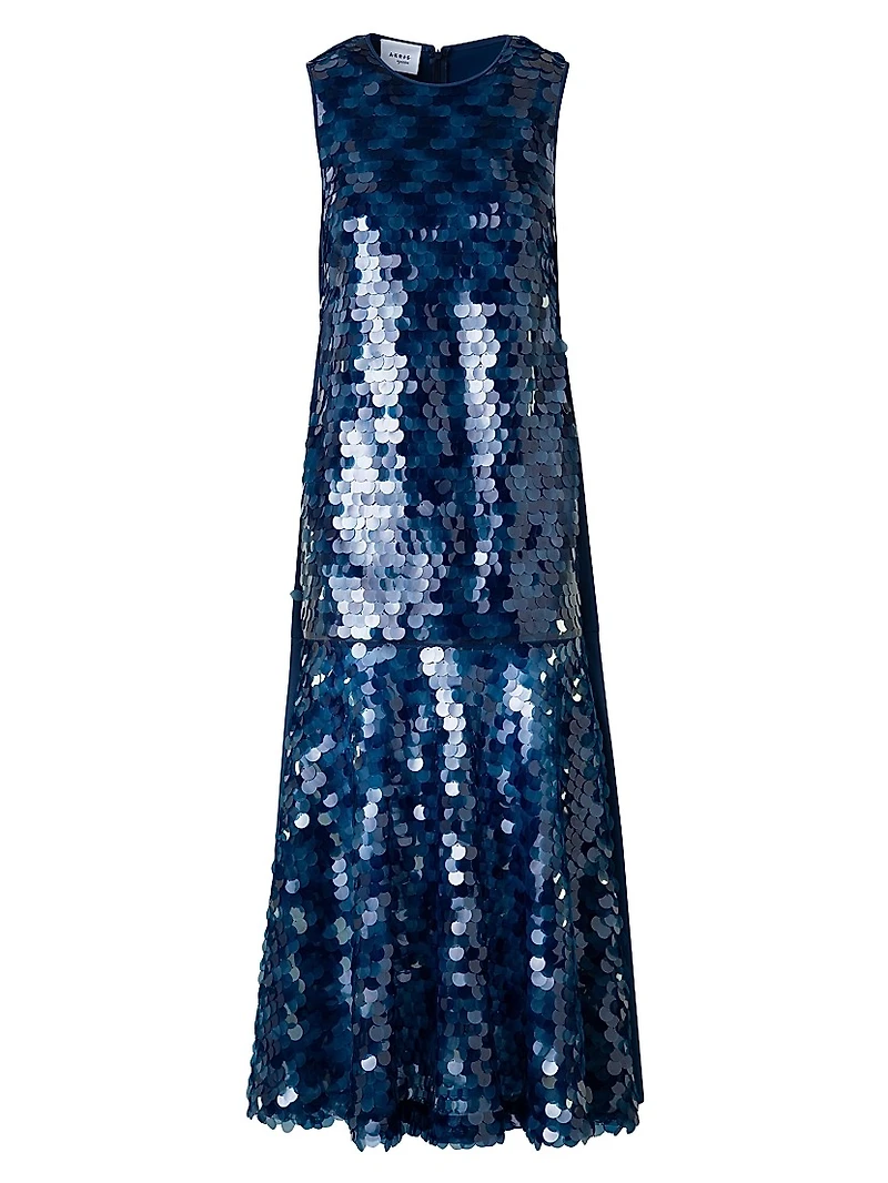 Dot Sequined Midi Dress