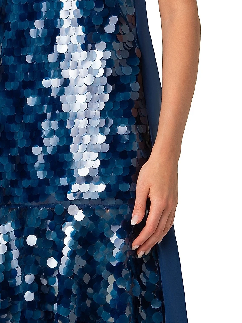 Dot Sequined Midi Dress