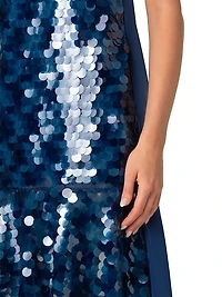 Dot Sequined Midi Dress