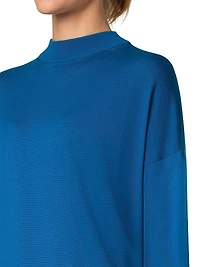 Mock Turtleneck Wool Sweater