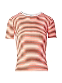 Striped Rib-Knit T-Shirt