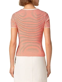 Striped Rib-Knit T-Shirt