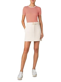 Striped Rib-Knit T-Shirt