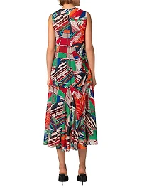 Abstract Printed Georgette Dress