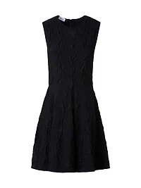 Jacquard Star Fit & Flare Minidress