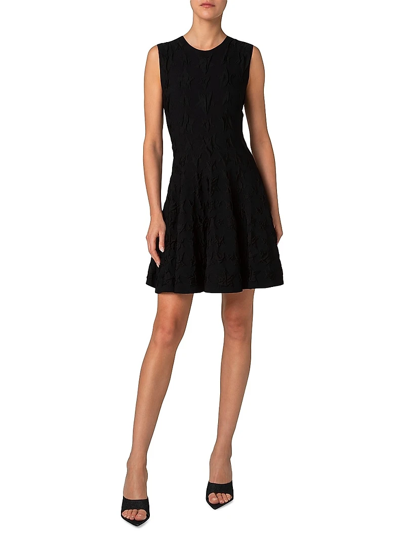 Jacquard Star Fit & Flare Minidress