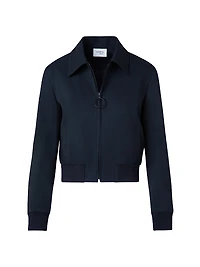 Stretch Wool Bomber Jacket