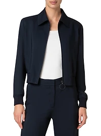 Stretch Wool Bomber Jacket