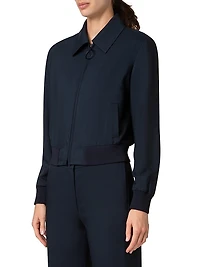 Stretch Wool Bomber Jacket