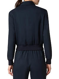 Stretch Wool Bomber Jacket