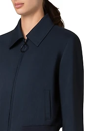 Stretch Wool Bomber Jacket