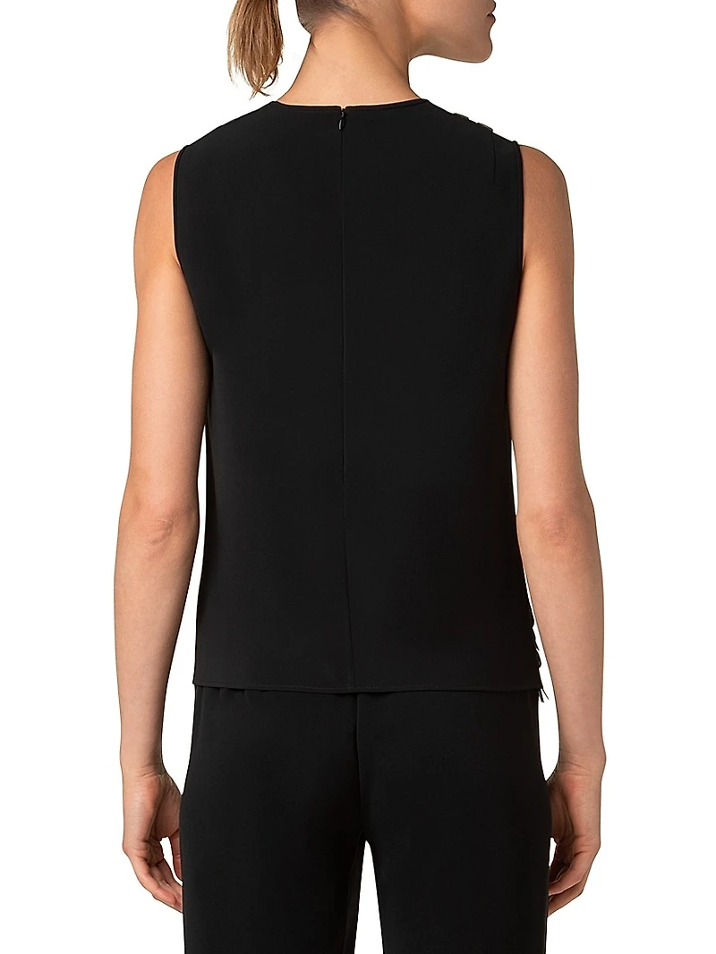 Dot Sequined Sleeveless Top