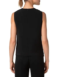 Dot Sequined Sleeveless Top